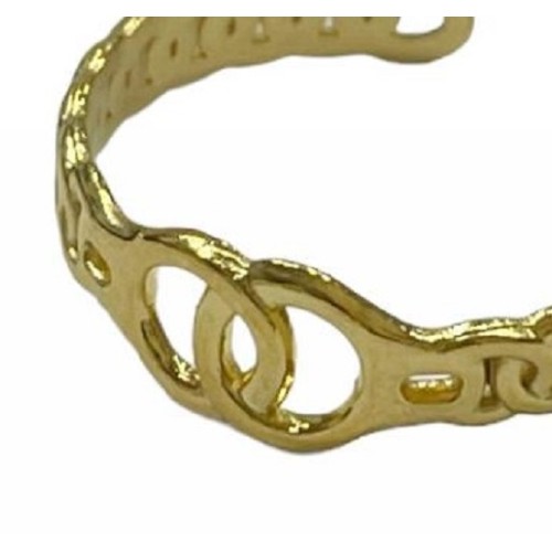 Kostibas 2513-323X8, Δαχτυλίδι, Ατσάλι, Χρυσό