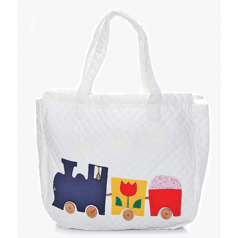 Bartuggi 019-55017, Βρεφική τσάντα, Ύφασμα, Λευκό