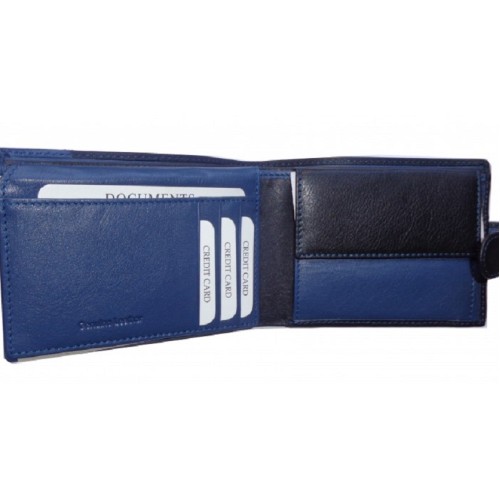 Luxus 27-52, Δερμάτινο, Μαύρο/Μπλε 