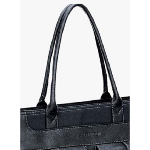 Bartuggi 118-6261, Γυναικείος Χαρτοφύλακας, Δερματίνη/Ύφασμα, Μαύρο