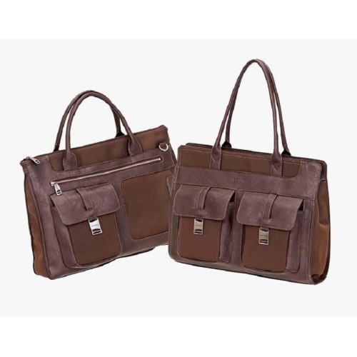 Bartuggi 118-6261, Γυναικείος Χαρτοφύλακας, Δερματίνη/Ύφασμα, Μαύρο