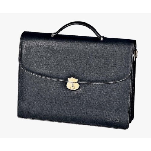 Bartuggi 118-826281, Γυναικείος Χαρτοφύλακας, Δέρμα, Μαύρο