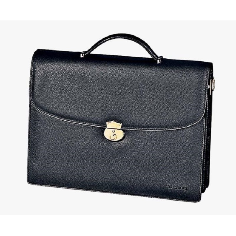 Bartuggi 118-826281, Γυναικείος Χαρτοφύλακας, Δέρμα, Μαύρο