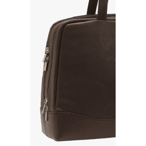 Bartuggi 160-7370-2, Γυναικείος Χαρτοφύλακας, Δέρμα, Καφέ