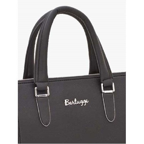 Bartuggi 717-2-3, Γυναικείος Χαρτοφύλακας, Δέρμα, Μαύρο