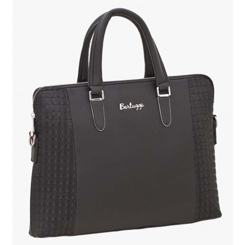 Bartuggi 717-2-3, Γυναικείος Χαρτοφύλακας, Δέρμα, Μαύρο