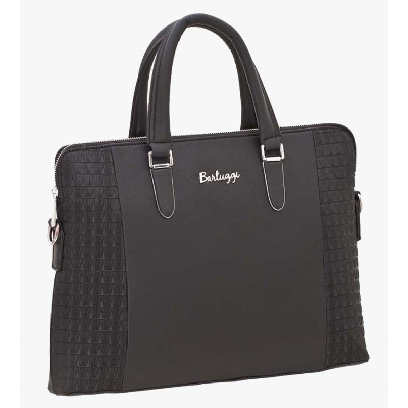 Bartuggi 717-2-3, Γυναικείος Χαρτοφύλακας, Δέρμα, Μαύρο