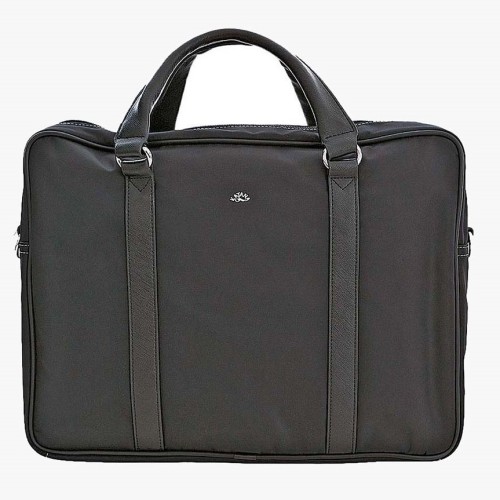 Bartuggi 617-29257, Γυναικείος Χαρτοφύλακας, Ύφασμα/Δέρμα, Μαύρο