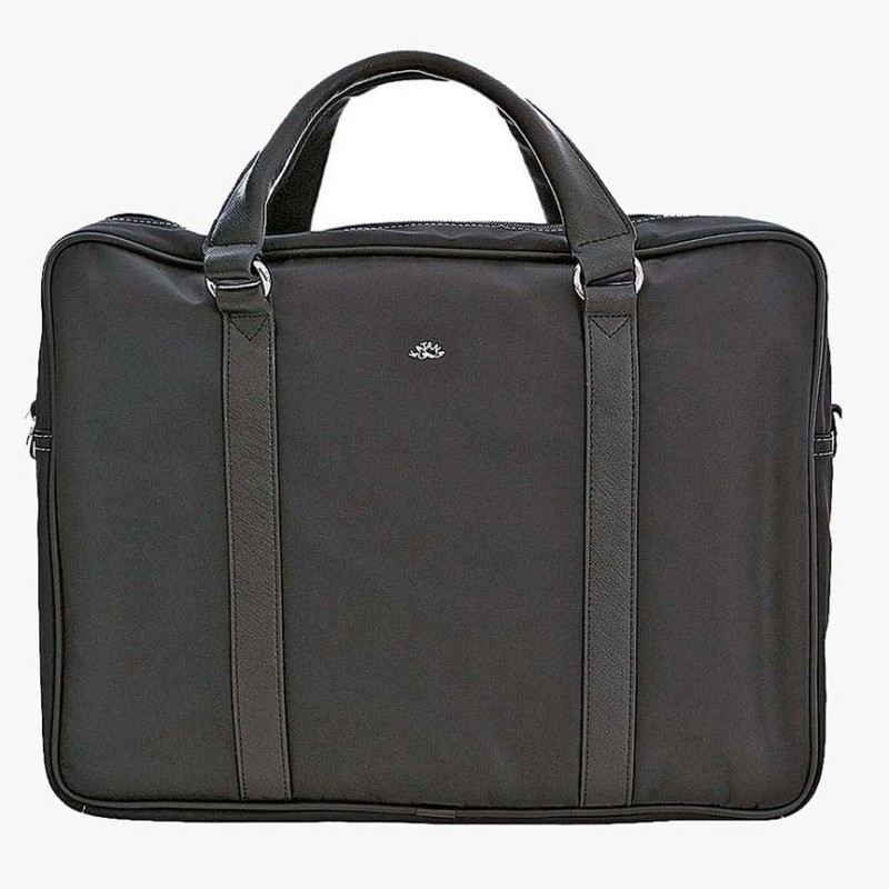 Bartuggi 617-29257, Γυναικείος Χαρτοφύλακας, Ύφασμα/Δέρμα, Μαύρο