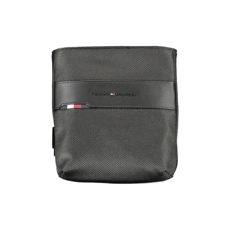 Tommy Hilfiger AM0AM10268 BDS, Τσαντάκι Χιαστί, Ύφασμα, Μαύρο