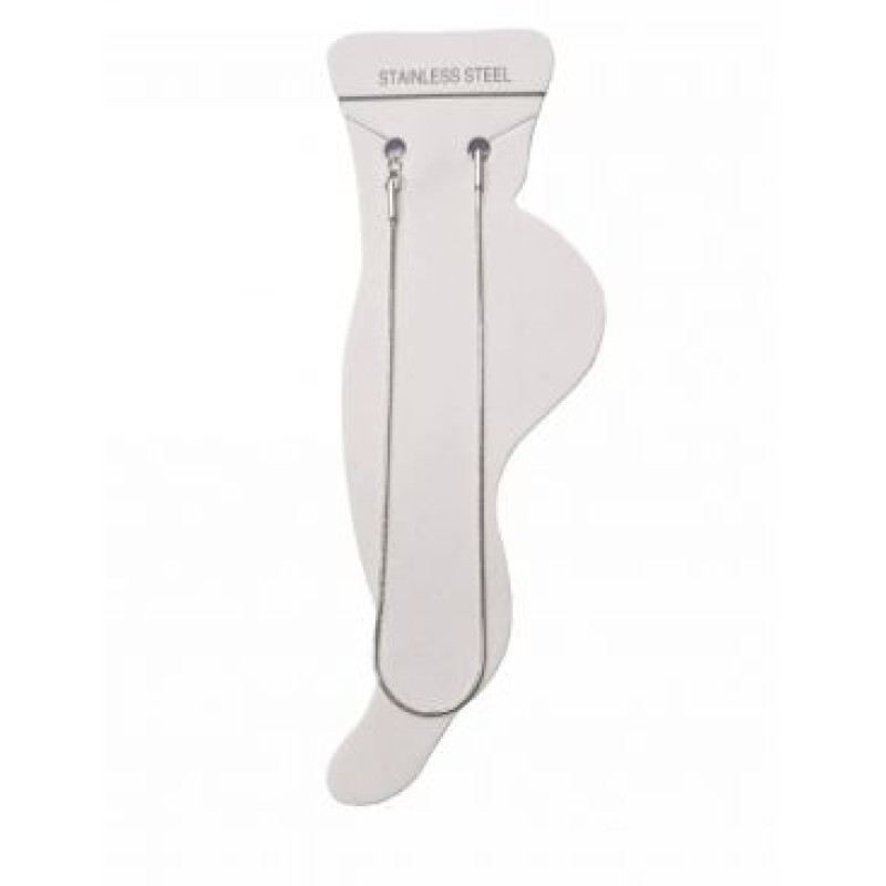 Kostibas 2013-879A, Βραχιόλι Ποδιού, Ατσάλι, Αλυσίδα, Ασημί