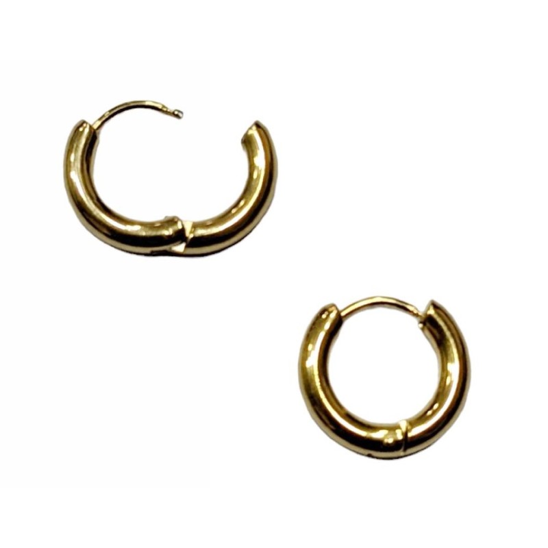 Kostibas 3113-621X, Σκουλαρίκια κρίκοι, Ατσάλι, Χρυσό