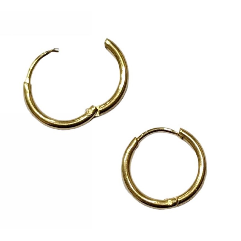 Kostibas 3113-622X, Σκουλαρίκια κρίκοι, Ατσάλι, Χρυσό