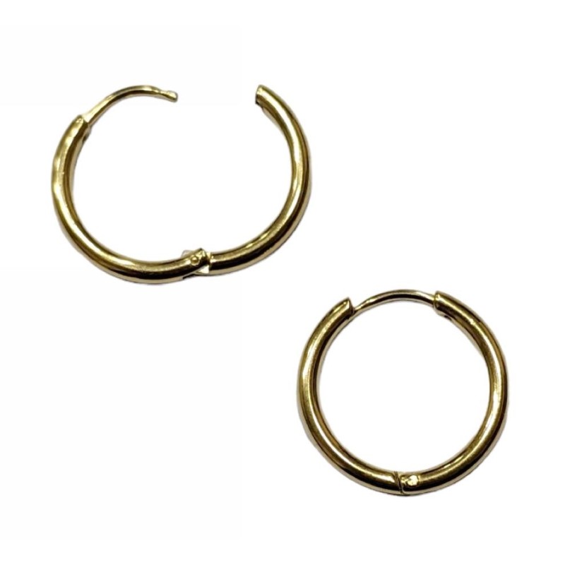 Kostibas 3113-623X, Σκουλαρίκια κρίκοι, Ατσάλι, Χρυσό