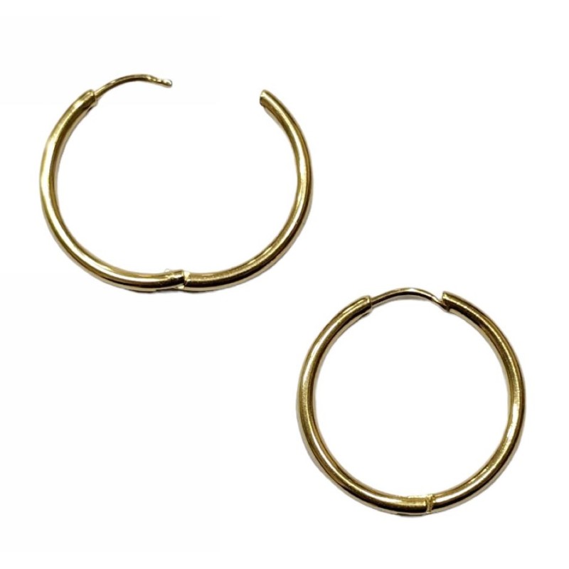 Kostibas 3113-624X, Σκουλαρίκια κρίκοι, Ατσάλι, Χρυσό