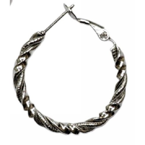 Kostibas 3113-678A, Σκουλαρίκια, Κρίκοι, Ατσάλι, Λευκό