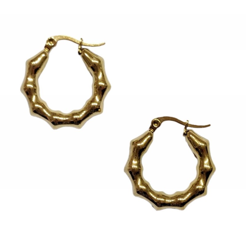 Kostibas 3113-698X, Σκουλαρίκια κρίκοι, Ατσάλι, Χρυσό