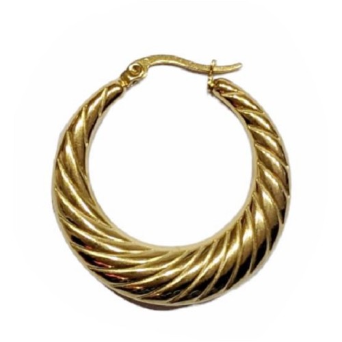 Kostibas 3113-696DX, Σκουλαρίκια κρίκοι, Ατσάλι, Χρυσό