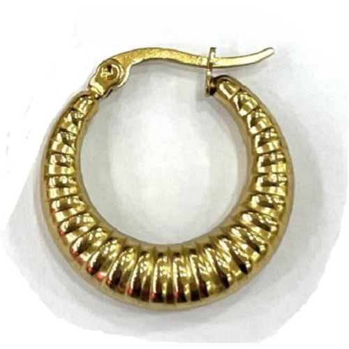 Kostibas 3113-696CX, Σκουλαρίκια κρίκοι, Ατσάλι, Χρυσό