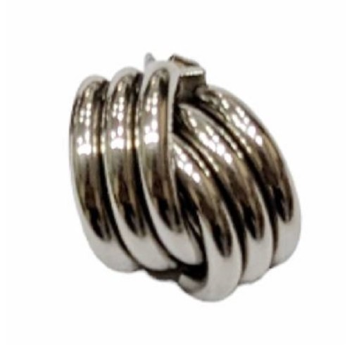 Kostibas 3113-680A, Σκουλαρίκια, Κρίκοι, Ατσάλι, Λευκό