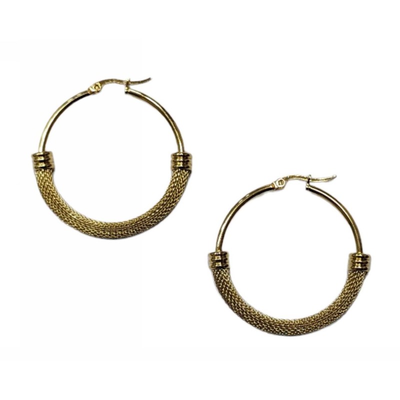 Kostibas 3113-692A, Σκουλαρίκια, Κρίκοι, Ατσάλι, Ασημί