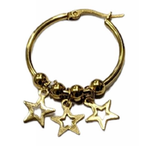 Kostibas 3113-693X, Σκουλαρίκια, Κρίκοι, Ατσάλι, Χρυσό 