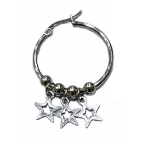 Kostibas 3113-693A, Σκουλαρίκια Κρίκοι, Ατσάλι, TE, Ασημί