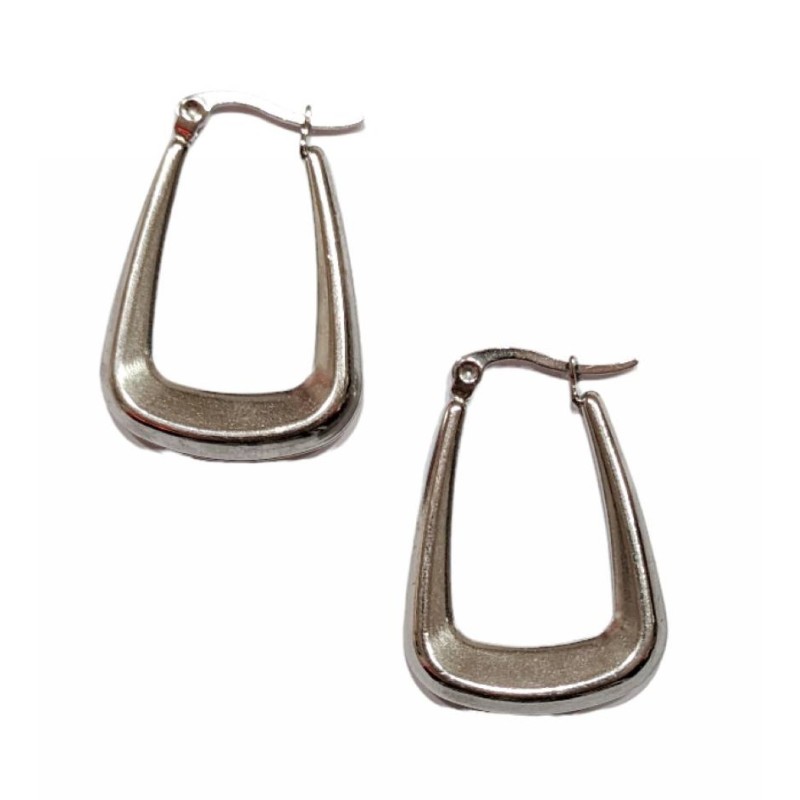 Kostibas 3113-689A, Σκουλαρίκια, Κρίκοι, Ατσάλι, Ασημί