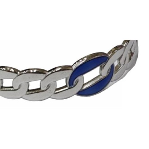Kostibas 1513-963AB, Βραχιόλι, Ατσάλι, Ασημί/Μπλε