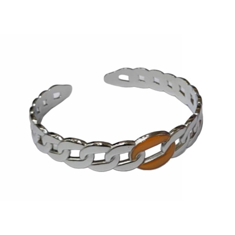 Kostibas 1513-963AW, Βραχιόλι, Ατσάλι, Ασημί/Καφέ