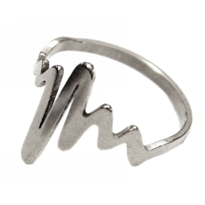 Kostibas 2513-301A, Δαχτυλίδι, Ατσάλι, ΤΕ, Ασημί