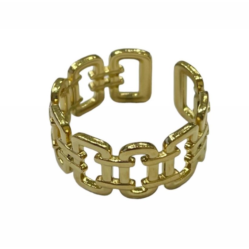 Kostibas 2513-321X8, Δαχτυλίδι, Ατσάλι, Χρυσό