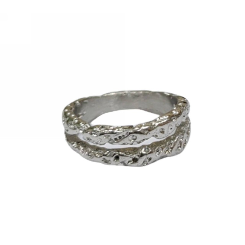 Kostibas 2513-312A, Δαχτυλίδι, Ατσάλι, Λευκό