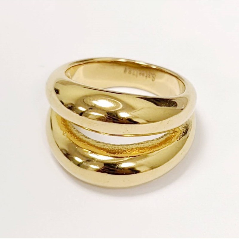 Kostibas 2513-382X, Δαχτυλίδι, Ατσάλι, Χρυσό