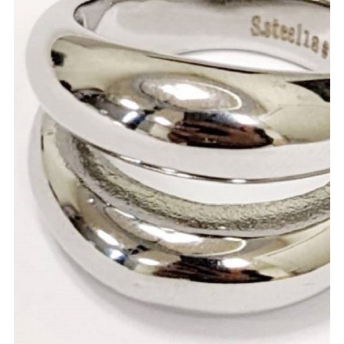 Kostibas 2513-382A, Δαχτυλίδι, Ατσάλι, Ασημί