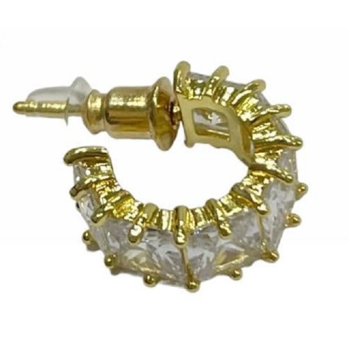 Kostibas 3112-702X1, Σκουλαρίκια κρίκοι, Στρας, Μεταλλικό, Χρυσό