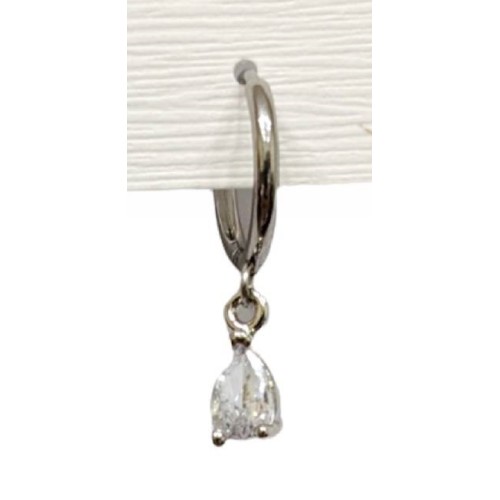 Kostibas 3113-771A5, Σκουλαρίκια, Ατσάλι, Κρίκοι, Λευκό