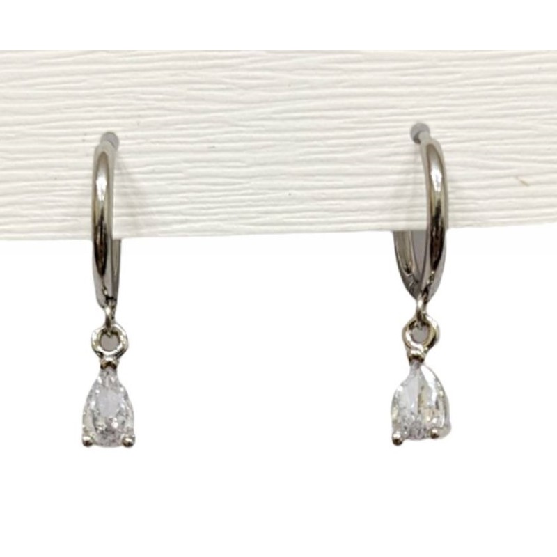 Kostibas 3113-771A5, Σκουλαρίκια, Ατσάλι, Κρίκοι, Λευκό