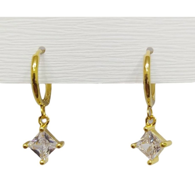 Kostibas 3113-771X4, Σκουλαρίκια, Zircon Ατσάλι, Χρυσό 