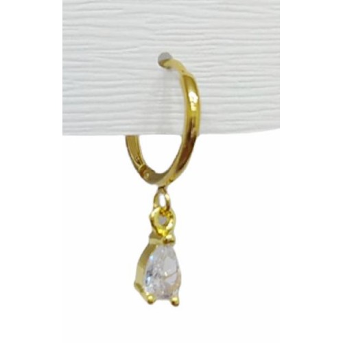 Kostibas 3113-771X5, Σκουλαρίκια, Zircon Ατσάλι, Χρυσό 