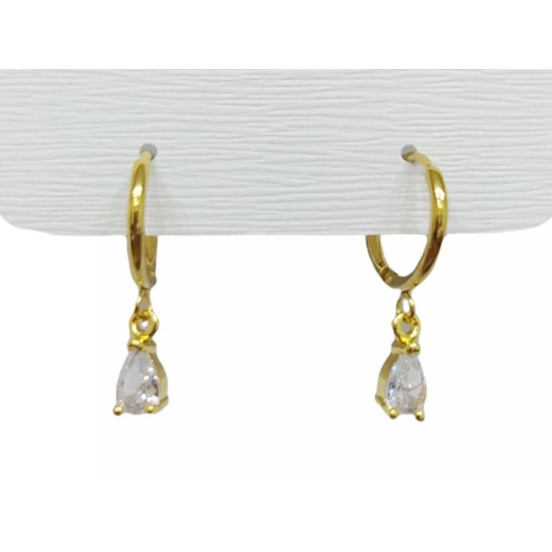 Kostibas 3113-771X5, Σκουλαρίκια, Zircon Ατσάλι, Χρυσό 