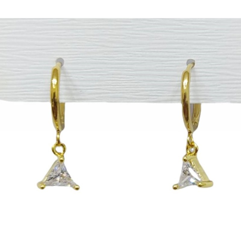 Kostibas 3113-771X6, Σκουλαρίκια, Zircon Ατσάλι, Χρυσό 