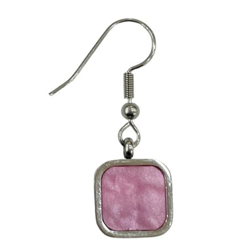 Kostibas 3013-953AR, Σκουλαρίκια, Ατσάλι, Ασημί/Ροζ