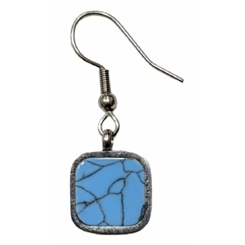 Kostibas 3013-953AD, Σκουλαρίκια, Ατσάλι, Ασημί/Γσλάζιο