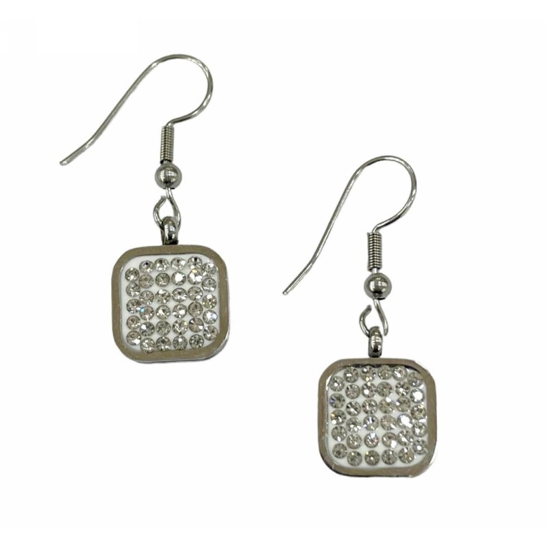 Kostibas 3013-953A1, Σκουλαρίκια, Ατσάλι, Ασημί με Στρας