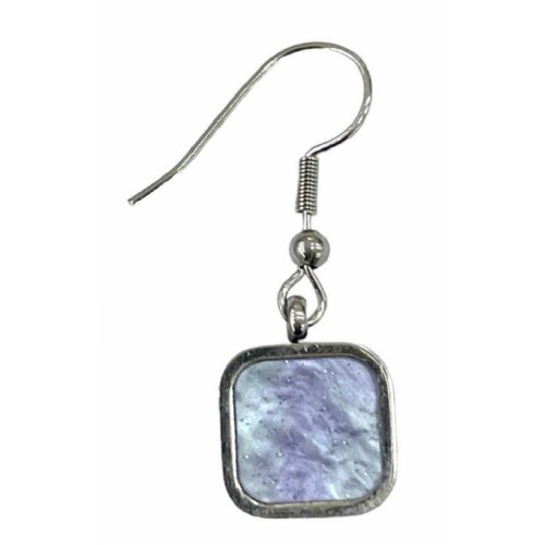 Kostibas 3013-953A4, Σκουλαρίκια, Ατσάλι, Ασημί με πολύχρωμη πέτρα