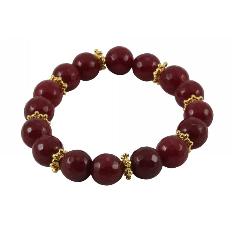 Kostibas 1525-814U, Βραχιόλι, Ημιπολύτιμο, Με πέτρα, Μπορντώ
