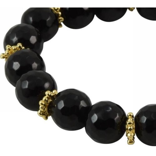 Kostibas 1525-814M, Βραχιόλι, Ημιπολύτιμο, Με πέτρα, Μαύρο
