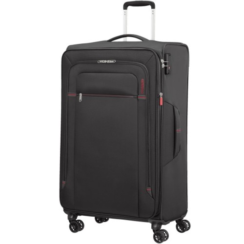 American Tourister 133191-2645 Crosstrack, Ύφασμα, Μεγάλη, ATAN, Ανθρακί/Κόκκινη Ρίγα