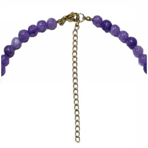 Kostibas 1014-918JX, Κολιέ, Πέτρα, Λάβα, Μωβ